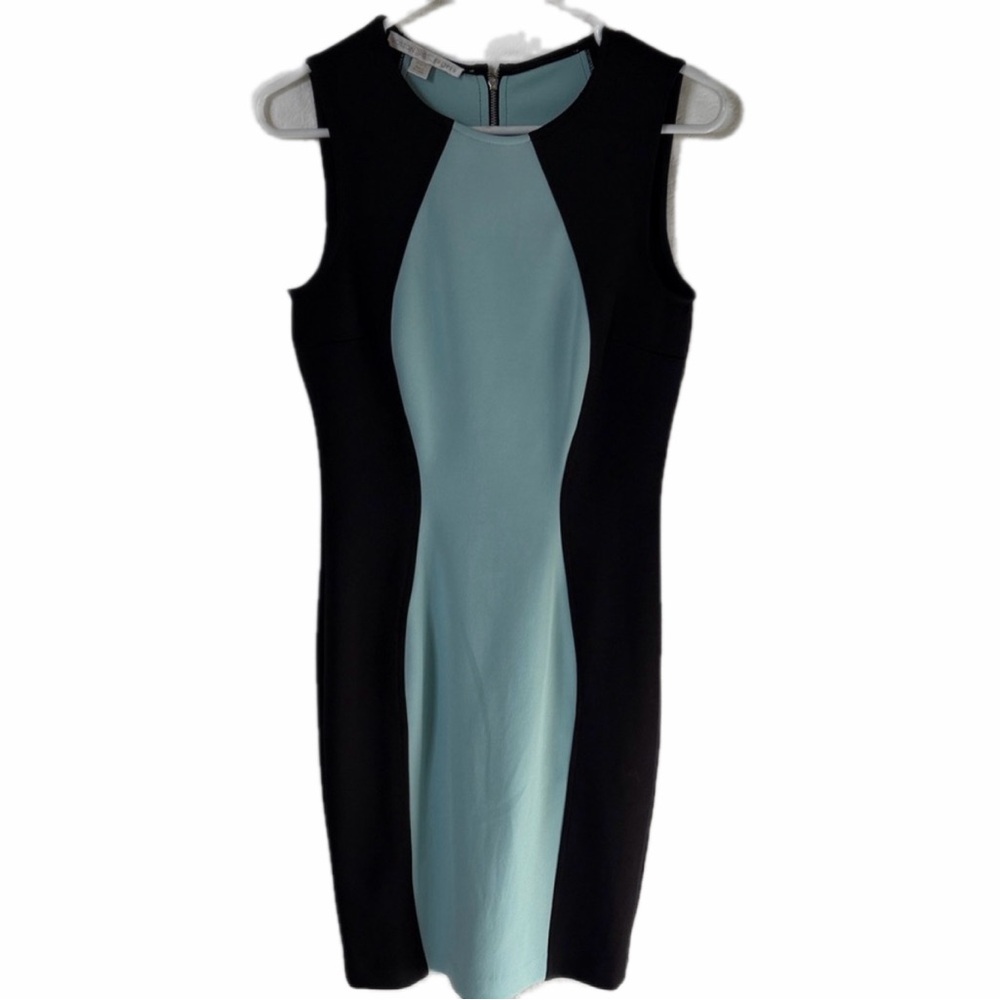 Boston Proper Black and mint green Panel Dress Size 6